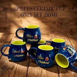 210ml ceramic cup set 6pcs