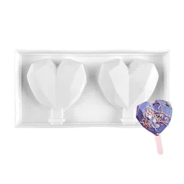 Silicone Heart Shape Cakesicle Mold 2 Cavity