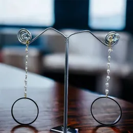 Gold Pearl Long Tassel Drop Round Earrings for Women & Girls