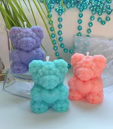 Scented Teddy with Heart Candle