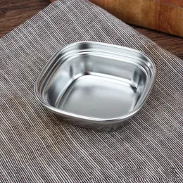 square stainless steel sauce or seasoning dish