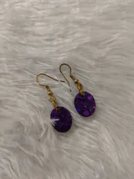 Small Oval Resin Glitter Earrings