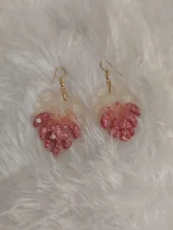 Resin Monstera Leaf Dangle Earrings.