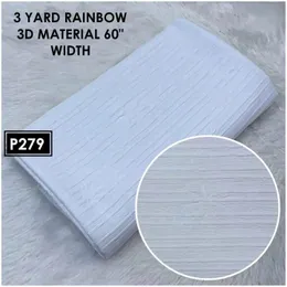 White Italian Embossed Fabric 3 Yards 60" Width P279, Italian Embossed White Fabric 60" Width 3 Yards, 3D Material 60" W