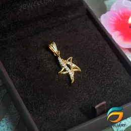 Gold Plated A Star Theme Pendant Fashion and Stylish Design For Ladies.
