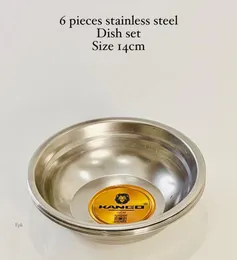 14cm 6 Pieces Stainless Steel Dish Set