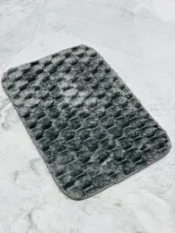 Black Colour Carpet 58cm x 38cm Stylish Floor Mat, Compact Home Carpet Protector, 58x38cm Black Carpet for Home Decor