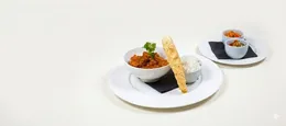 White raditional Indian starter currry dish