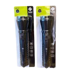 Lumi Rechargeable Torch LM-737 - Compact Plastic LED Flashlight 12Hr Charge Weak/Strong Light 48x125mm Emergency Light