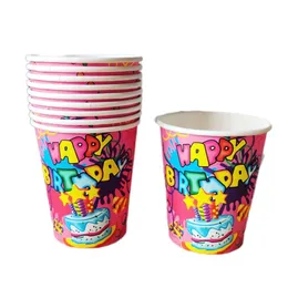 10 Pcs Happy Birthday Paper Cups