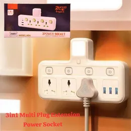3in1 Multi Plug Extension Power Socket