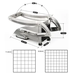 Stainless Steel Manual Potato Cutter Shredder French Fries Slicer Potato Chips Maker Meat Chopper Cutting Machine Kitche