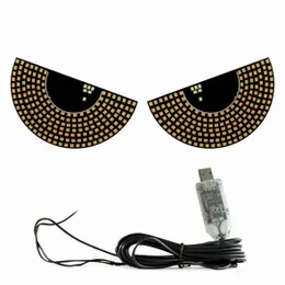 2 Pcs Car Windshield LED Demon Eye Sticker