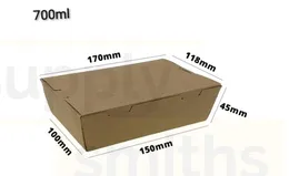 700ml Kraft lunch box 50pcs