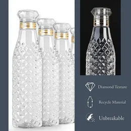 Diamond Design Glass Water Bottle - 500ml
