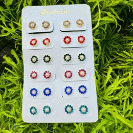Rose Gold Color Cute Small Round Pearl Stud Earrings for Women & Girls