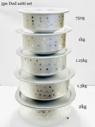 Aluminium Pot with Handle – 5 Pcs Set for Cooking Rice, Curry & Soup