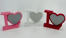 sublimation LED magic love heart photo frame mirror