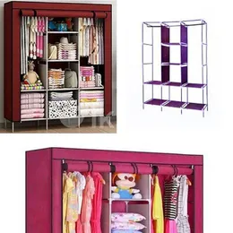 FlexiGuardâ¢ Elite 3-Door Foldable Wardrobe System, 3 Door Storage Wardrobe Foldable and Movable Cloth/Fabric Wardrobe 