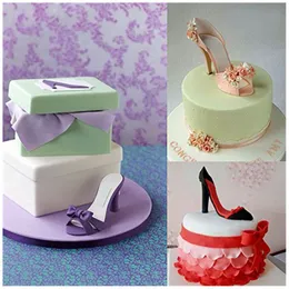 9Pcs Fondant High Heel Shoe Mold Fondant Cake Mold Cutter Sugar craft shoe Mold For Decorating Tools