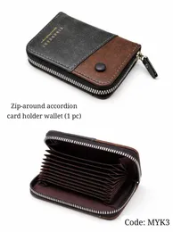 Zip-around accordion card holder wallet (1 pc)