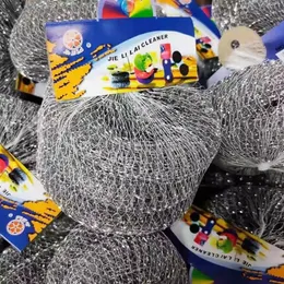 Steel Wool Scrubber With Net 3PCS