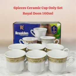 6pcs Ceramic Cup Only Set Royal Deen 160ml