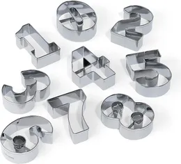 15 Pcs Stainless Steel Number Cookie Cutter