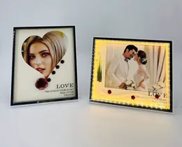20 x 25 cm personalized magic mirror photo frames with integrated LED lights