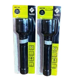Lumi Rechargeable Torch LM-744 1W Laser - AC Charging 700mAh Battery 8-12Hr Charge Emergency Flashlight Home Power Cut L
