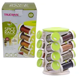 Rotating 16pcs Spice Bottle Set with Cutlery Holder Rack Set