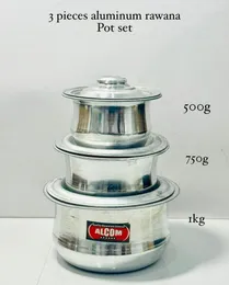3 pieces aluminum rawana Pot set.