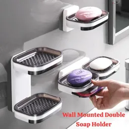 Wall Mounted Double Soap Holder
