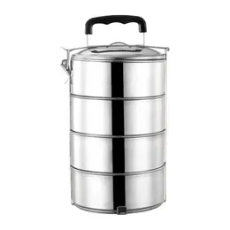 Steel 4 layer lunch box