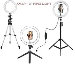 10 Inch 26cm LED Selfie Ring Light with Phone Holder