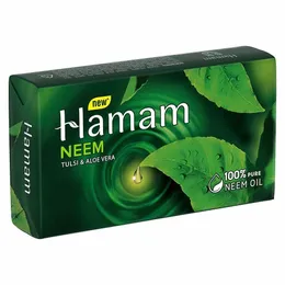 Hamam with 100% Pure Neem Oil Bathing Soap 150gm pack of 3 & Get 100g Free
