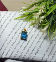 Gold Plated Pendant with Blue Stone