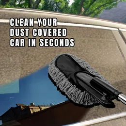 Multipurpose Car Washing Microfibre Wash and Dry Cleaning Sponge Duster with Handle for Comfortable Grip