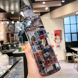 500 ml Clear plastic Water Bottles With Time Marker Non-slip Sleeve And Lids, Reusable plastic Drinking Bottles