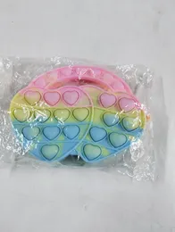 Cartoon Love Heart Portable Silicone Bag for Girls