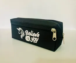 Stylish Durable Multipurpose Zip-Up Pencil Pouch - Believe in You