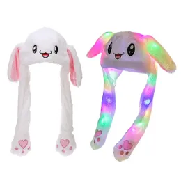 1Pc Glowing Cute Rabbit Ear Up Down Hat With Light