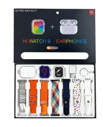 Smart watch New Update 2024 i30 Pro max 7 straps + With airpods 49MM Smart Watch TWS Earphones i30 pro max suit Sport Sm