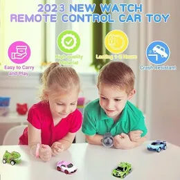 Rechargeable Watch Remote Control Car – 2.4GHz Mini Cartoon RC Wrist Racing Car with USB Charging, Small Toy Car Gift fo
