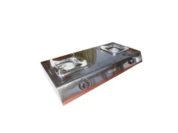 SANYO GC7200P Double Burner Stainless Steel Gas Stove – Auto Ignition