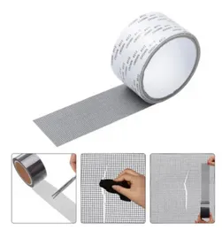 Window Screen Repair Tape Strong Adhesive Fiberglass Mesh Patch Screen Repair Kit for Window and Door Holes
