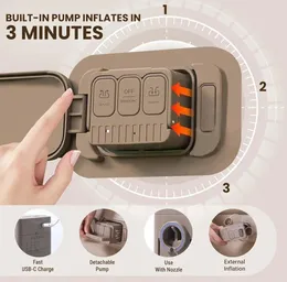 Double Layer Inflatable Bed for Home, Camping & Guest Use