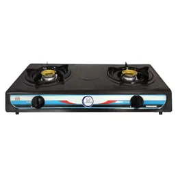 Kawashi Gas Cooker Double Burner-1 year warranty- black nonostic top