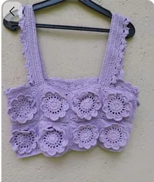 Handmade crochet summer tank top Purple