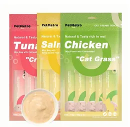 PetMetro Creamy Treat 75g (15g x 5) 3 Flavours Smooth and Savoury Cat Kitten Treat
